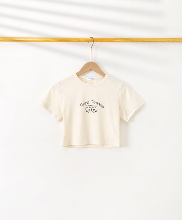 Chasing Dreams Tight Fit Crop Tee