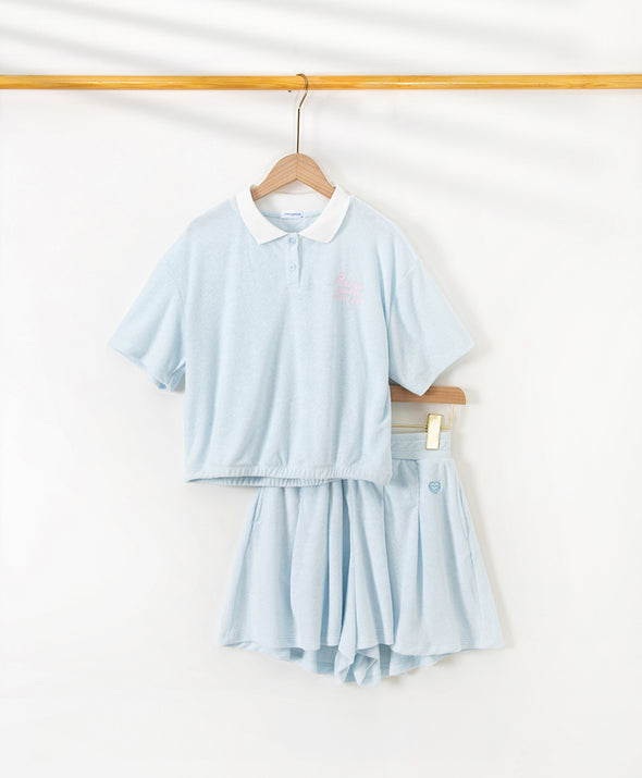 Picnic Perfect Crop Polo Top