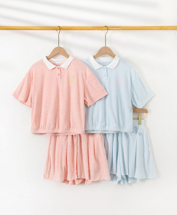 Picnic Perfect Crop Polo Top