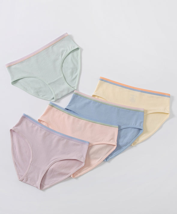 Peaches n' Cream Cotton 5-pack Midi Panties