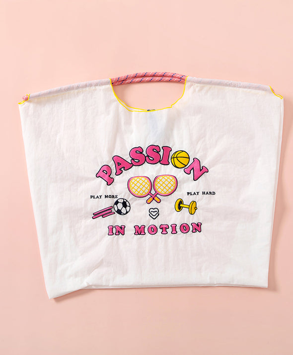 Passion In Motion Embroidered Tote Bag