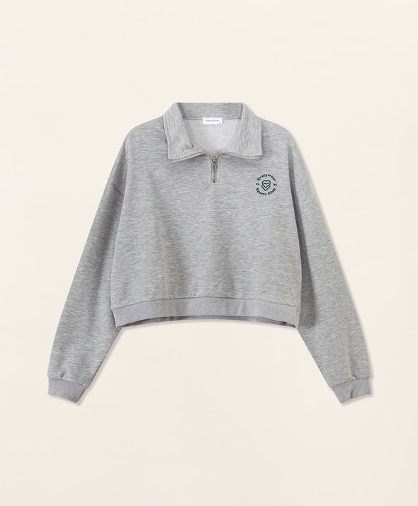 Sports Club Polo Crop Sweatshirt