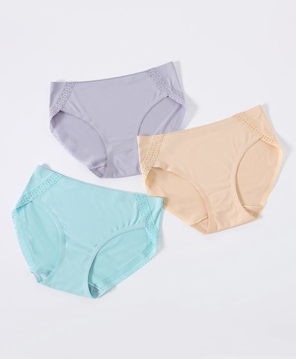 Fresh Air Lace Laminated Seamless Midi Panties
