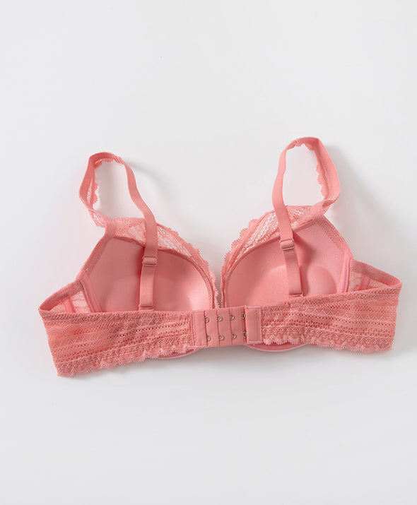 Ethereal Beauty Deep-V Wired Push-Up Lace Bra