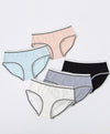 Pretty Contrast Cotton 5-pack Hipster Panties