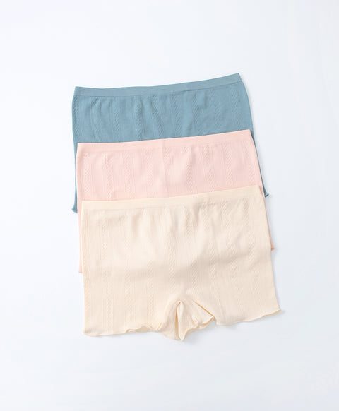 Seamless Jacquard Mid Waist Boxshorts Panties