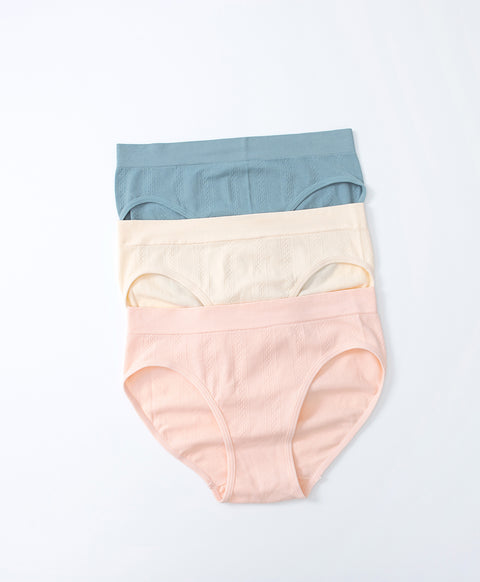 Seamless Jacquard Low Waist Midi Panties