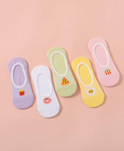 Happy Munchies 5-Pack No Show Socks