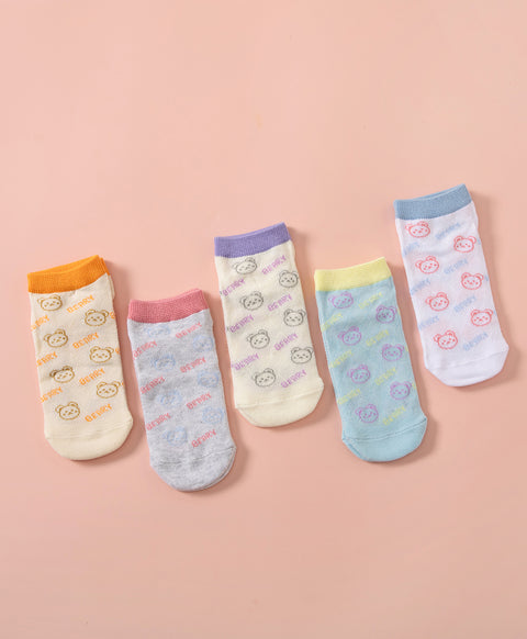 Berry Beary 5-Pack Ankle Socks