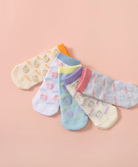 Berry Beary 5-Pack Ankle Socks