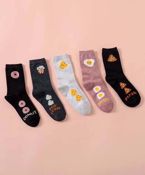Happy Munchies 5-Pack Crew Socks