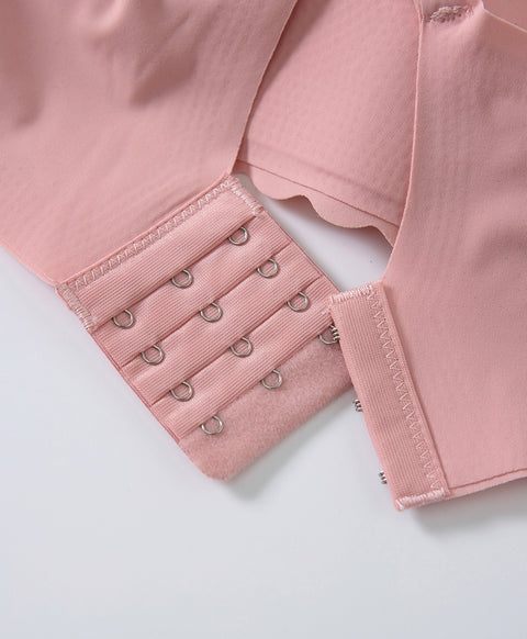 Floral Laminated Scalloped Wireless Clean Cut Seamless Bralette with Back Hook