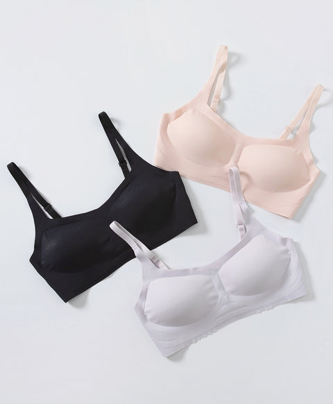 Soft Grace Wireless Clean Cut Laminated Seamless Bralette with Back Hook