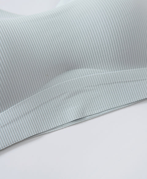 Chic Mode Ribbed Wireless Clean Cut Laminated Seamless Full Coverage Pull Over Vest