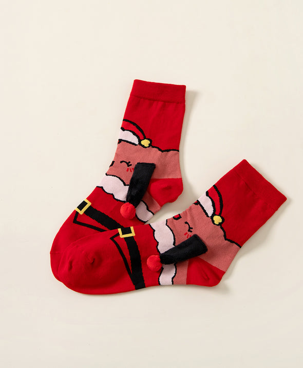 Santa's Secret 3D Crew Socks