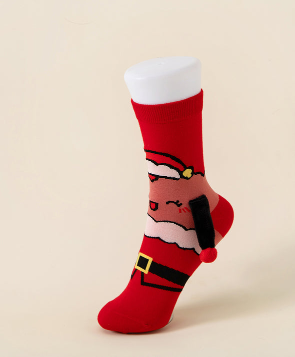 Santa's Secret 3D Crew Socks