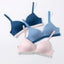 Viscose Contrast Cute Underbust Band Triangle Cup Wireless Bra