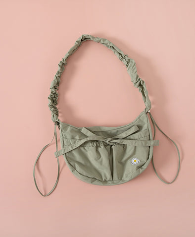 Smiling Every.wear Ribbon Drawstring Shoulder Tote