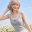 Stay Bloom Sleeveless Lace Trim Ribbed Vest