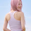 Stay Bloom Padded Stripes Ribbed Racerback Vest