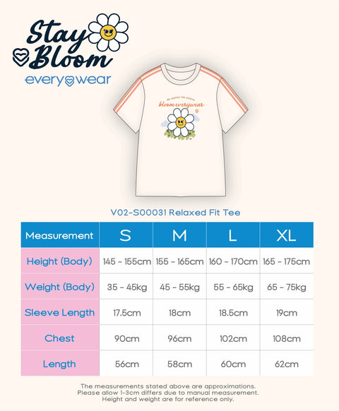 Stay Bloom Short Sleeves Relaxed Fit Tee