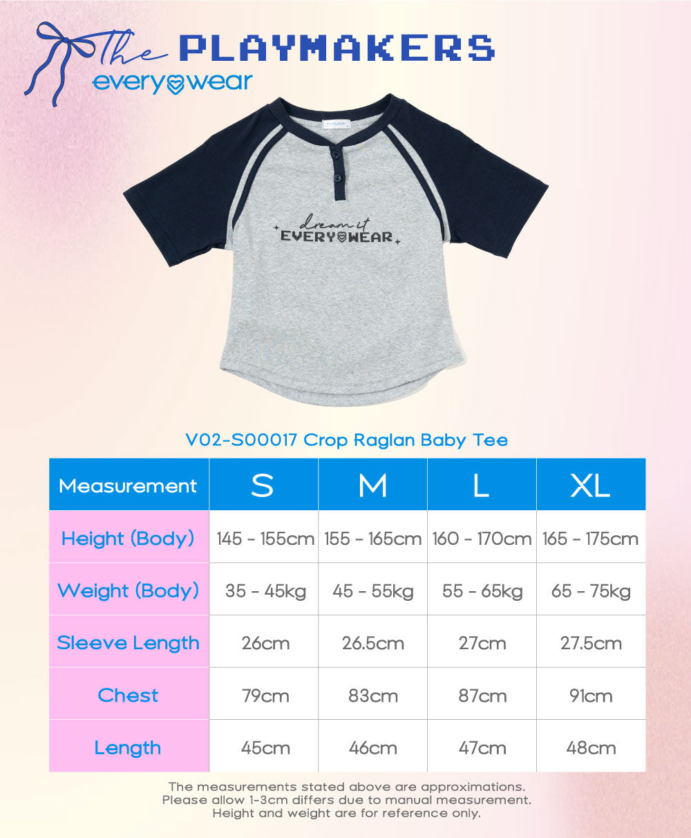 The Playmakers Crop Raglan Baby Tee