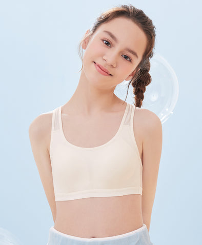 4pcs/set Cotton Young Girls Training Bras Kids Vest Teens Teenage  Underwears Children Bras for 9