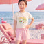 Junior Resort of Heart Short Sleeves Top & Shorts Sleep Set