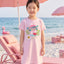 Junior Resort of Heart Short Sleeves Sleep Dress
