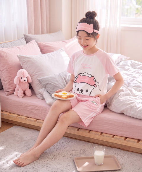 Junior Morning Harmony Short Sleeves Top & Shorts Sleep Set