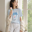 Heart Gelato Short Sleeves Top & Shorts Sleep Set