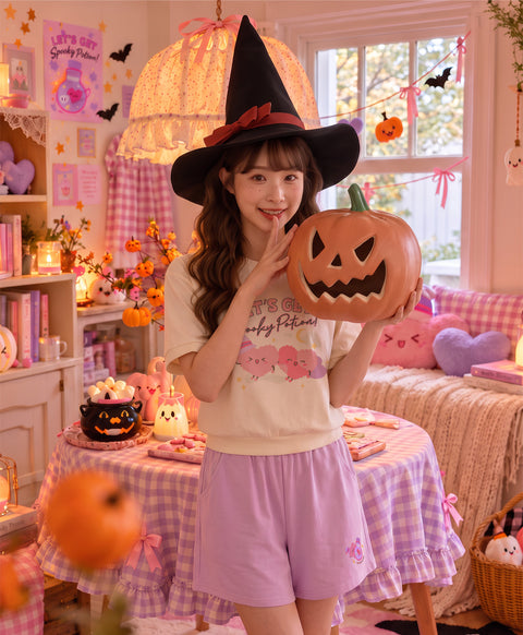 Let's Get Spooky Potion Short Sleeves Top & Shorts Set