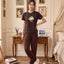 Little Muse Short Sleeves PJ Top & Long Pants Set - Every Pearl Tells A Sweet Story