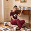 Little Muse Short Sleeves PJ Top & Long Pants Set - Where Hearts Meet Dreams Begin