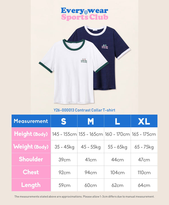 Sports Club Contrast Collar T-shirt