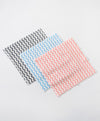 Zigzag Contrast Pattern Microfiber 3pcs in 1pack Kitchen Towel