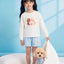 Junior Gentle Harmony Long Sleeves Top & Shorts Sleep Set