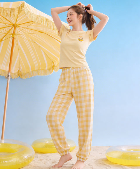 Pool Party Pals - Stay Floating Short Sleeves PJ Top & Long Pants Set