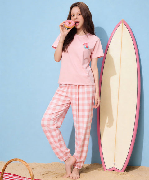Pool Party Pals - Bearly Floating Short Sleeve PJ Top & Long Pants Set