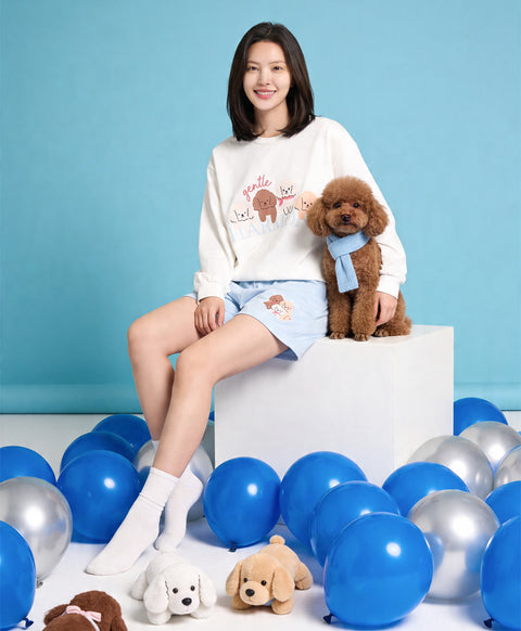 Gentle Harmony Long Sleeves Top & Shorts Set