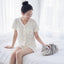 Catitude-ing Jacquard Short Sleeves Top & Shorts Set